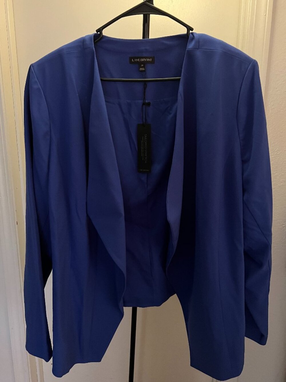 Lane Bryant Open Draped Royal Blue Blazer W26 NWT